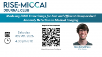 Next RISE-MICCAI Journal Club - May 9, 2026