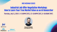 Attend the next MSB Webinar: Industrial Job Offer Negotiation Workshop