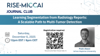 RISE-MICCAI Journal Session - Dec 6, 2025